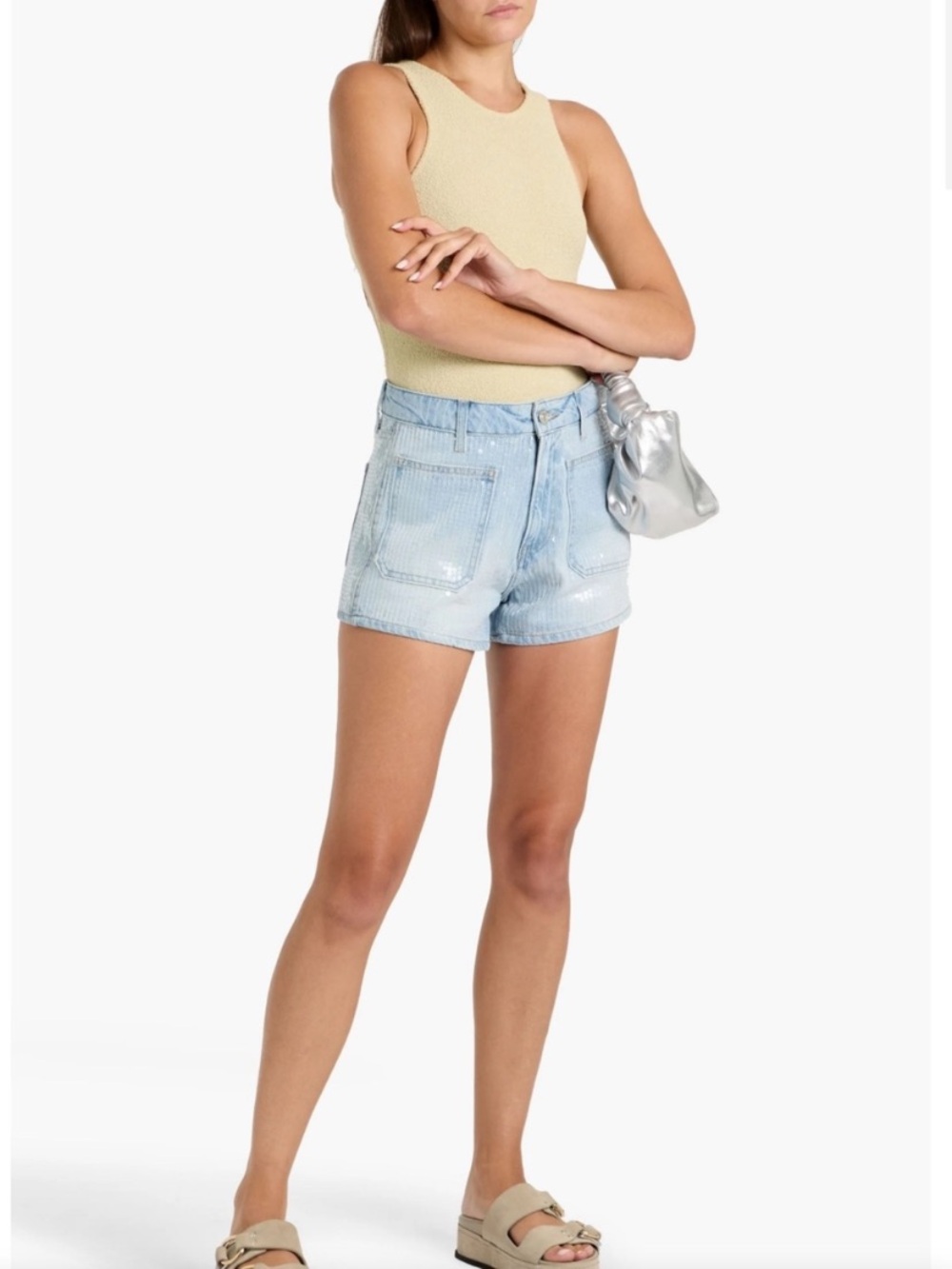 Frame Denim Trevi Sequin Shorts Size 26